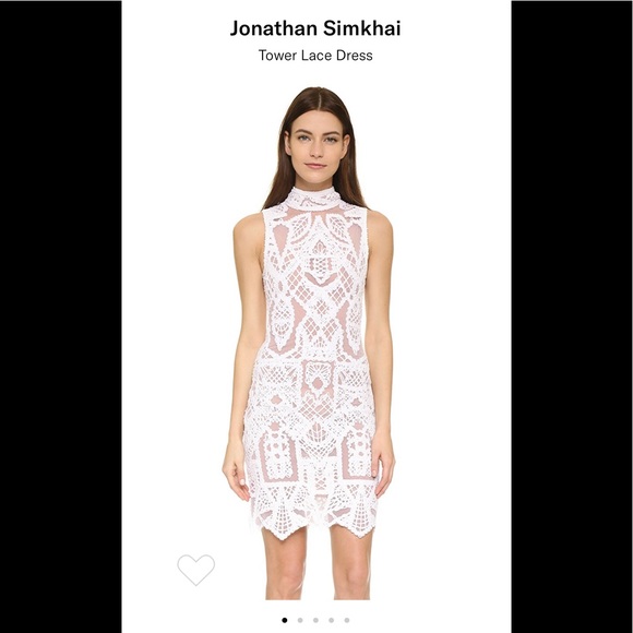 Amazing Jonathan Simkhai Tower Lace Dress!! 0-2 - Picture 2 of 6